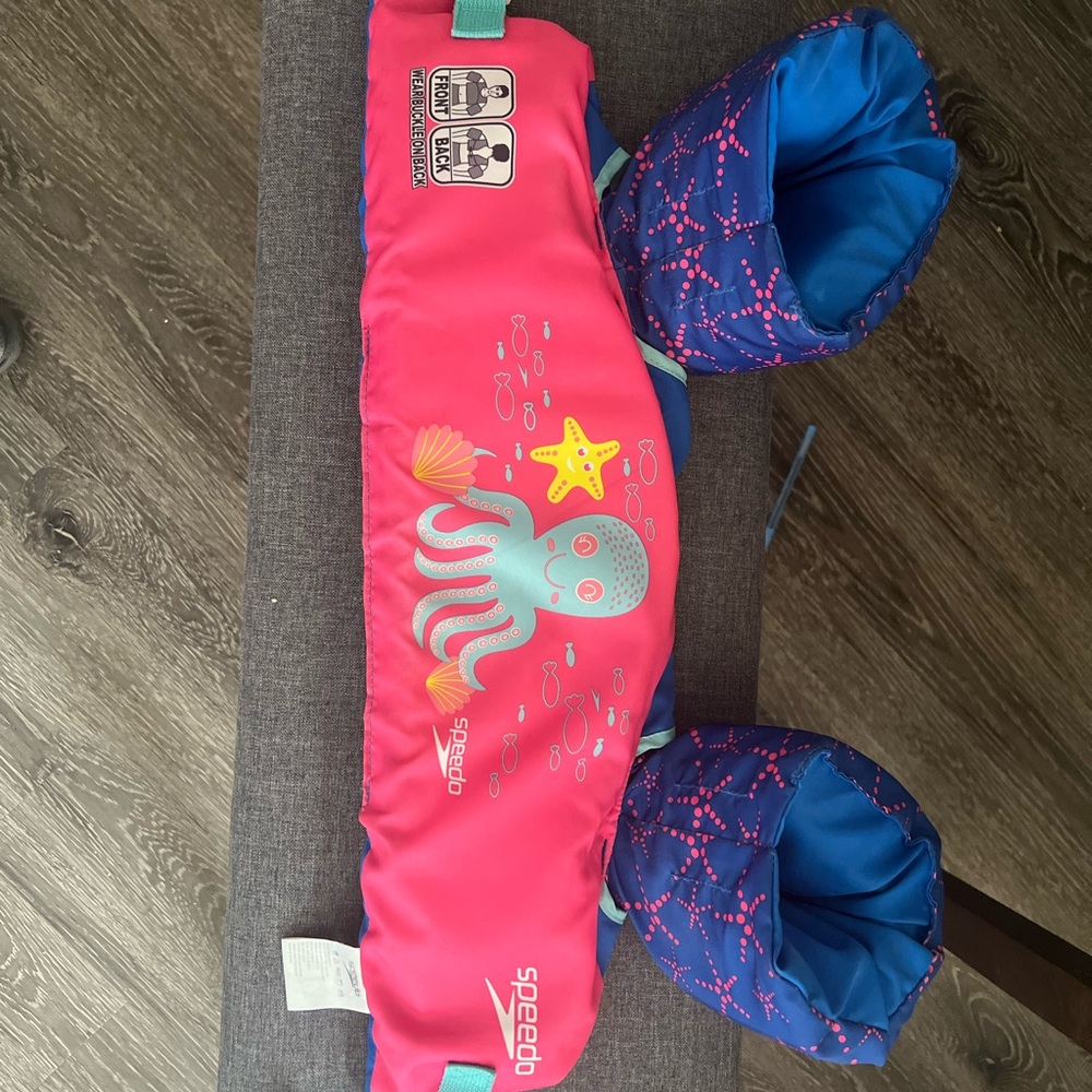 Speedo Pink and Blue Kids Swim Vest